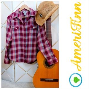 Wrangler Western Shirt- XL Purple. New Condition